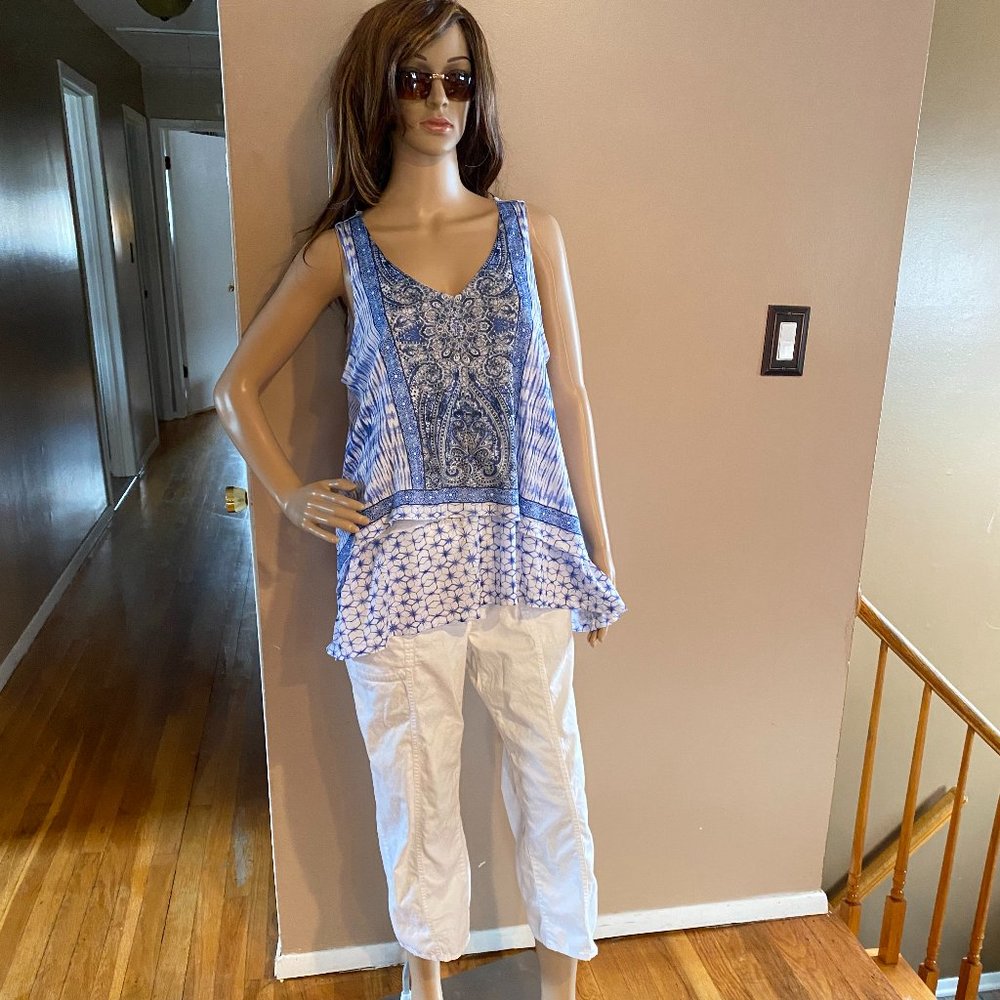 Live & Let Live Sleeveless Tie Dye Lace Size L